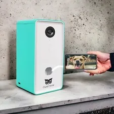 Owlet Home Pet Camera with Treat Dispenser Tossing