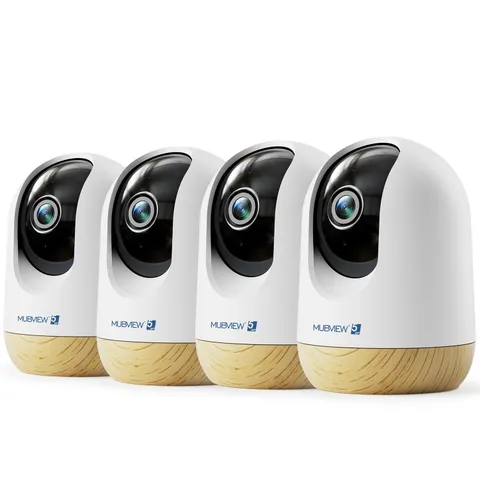 5MP Indoor Security Cameras, Dual-Band WiFi, Plug-in, 4-Pack
