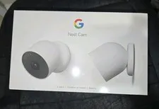 Google Nest Cam 2 Pack Indoor/Outdoor Security Cameras Snow New Sealed 