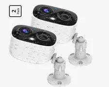 2-Pack Outdoor Waterproof Wireless IP/Network Surveillance Cameras - White