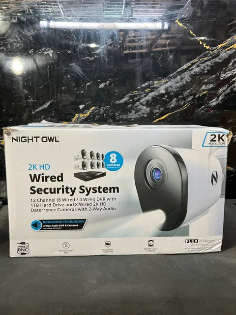 Open box- NIGHT OWL WM-FTD281-8L 2-WAY AUDIO 12 CHANNEL DVR SECURITY SYSTEM