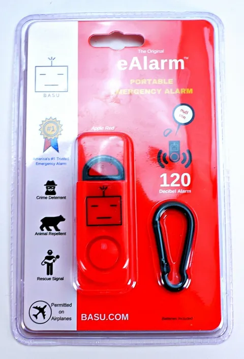 BASU eAlarm Portable Emergency Alarm Keychain Personal Alarm & Safety Wearable 