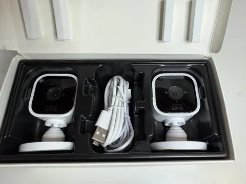 Blink Mini Indoor Plug-In HD 1080p Smart Security Camera - Pack of 2 Open Box