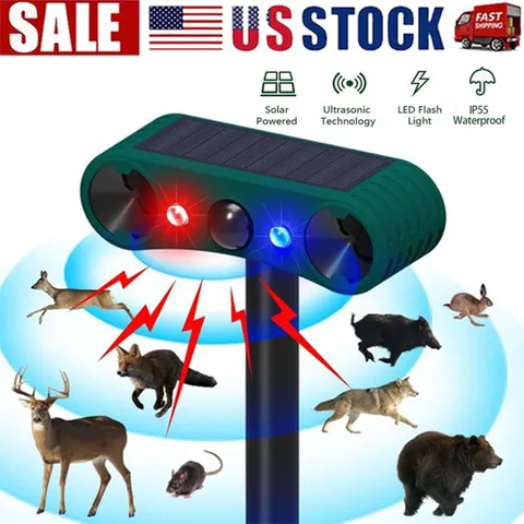 Solar Wireless Motion Sensor Alarm 13 Sound Detector 130db Loud Noise Outdoor US