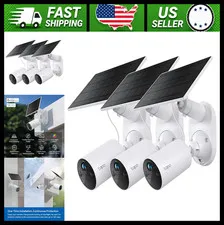 Tapo Solar Wireless Outdoor Security Camera 3-Pack 1080p Battery Powered