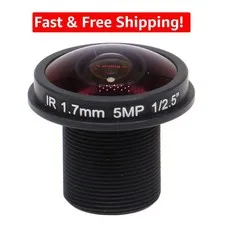 High Definition 180° Fisheye Lens - 1.7mm for CCTV Cameras, M12x0.5 Compatible