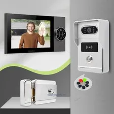 HOMSECUR 7" 4 Wire HD Video Door Phone Intercom Doorbell Card Access Door Unlock