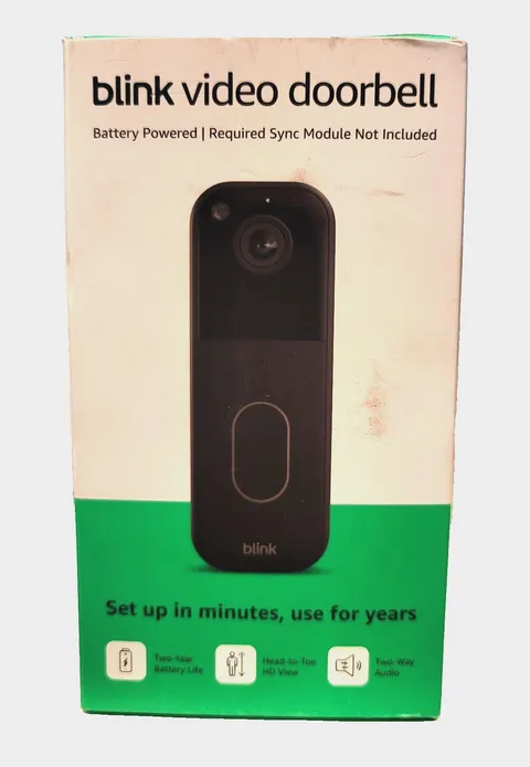Blink Wireless Video Doorbell 2nd Gen Newest Model Black HD, NEW/SEALED