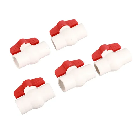 5 Pcs PVC Water Supply Ball Valve Switch For Swimming Pools Trending