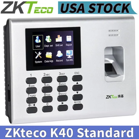 ZKteco K40 Access Control TCP/IP Clock Biometric Fingerprint Time Attendance US