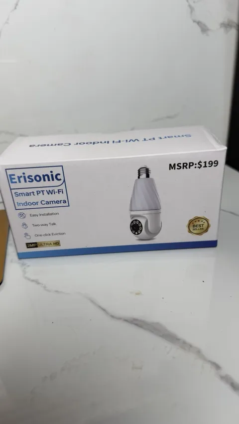 Erisonic Smart PT 2MP Wi‑Fi Indoor IP Camera, Motion Detection, Two‑Way Audio