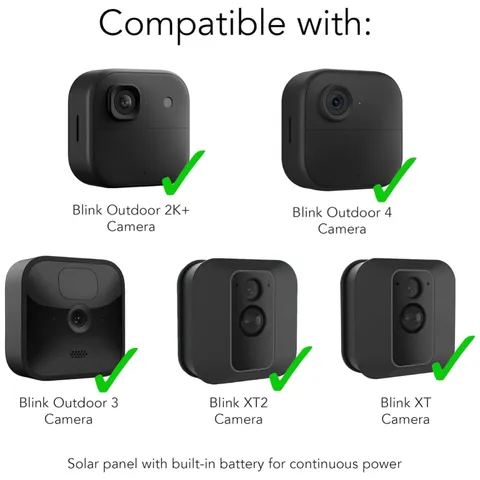Solar Panel with Internal Battery for Blink Cameras
