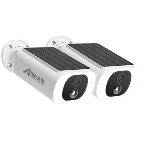 ANRAN Solar Wireless Security Camera WiFi 3MP Battery Audio Outdoor 2PACK