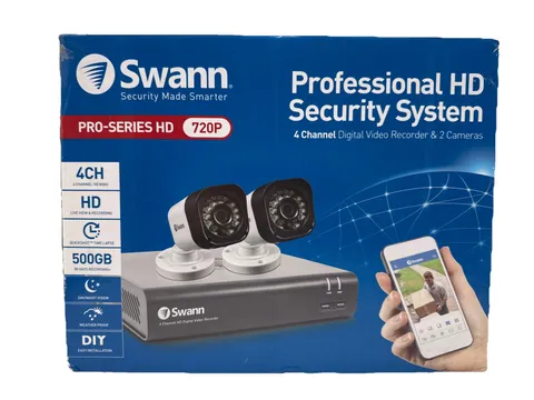 Swann Pro-Series HD 720P 2-Camera DVR Security System SWDVK-416002 New open box