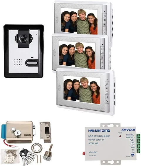 Apartment Video Intercom System and Electric Control Door Lock and 12V Power Sup
