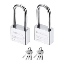 2Pcs 86 x 40 mm Heavy Duty Lock Alloy Steel High Security Padlocks with 6 Keys