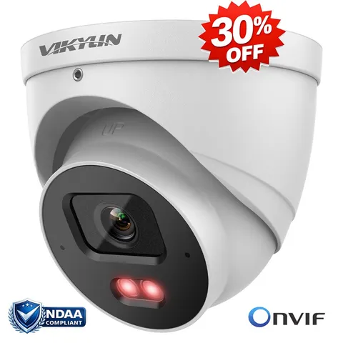 Vikylin 4MP POE IP Camera Onvif IR 30M Built in Audio Wired IVS Outdoor Indoor