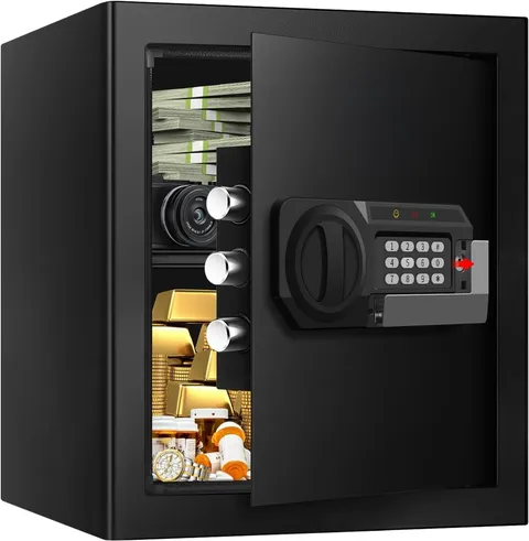2.0 Cuft Security Safe Box Home Fire & Water Proof Steel W/ Combination Lock