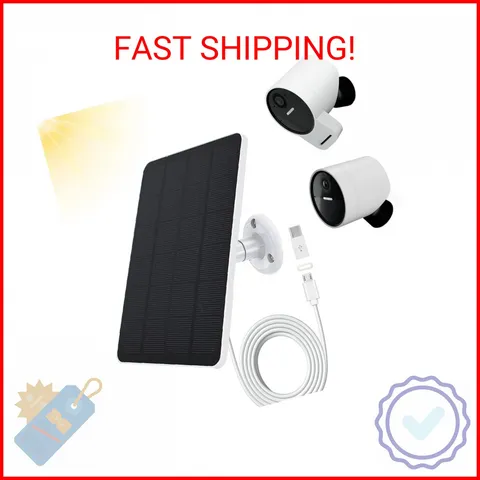 Solar Panel Compatible with SimpliSafe Outdoor Camera Series 2 Wireless