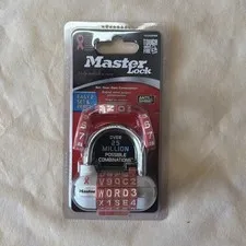 Master Lock Set-Your-Own Comination Pad Lock Pink
