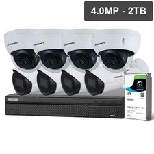 Compact Series 8 Camera 4.0MP IP Surveillance Kit (Fixed 2TB)