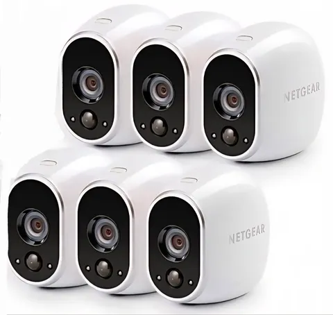 LOT OF 6 ARLO Wireless Security Cameras Netgear Night Vision Model VMS3630B-100N