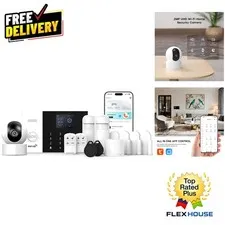 Battery-Powered Wireless Alarm System with HD Security Camera - Easy Setup