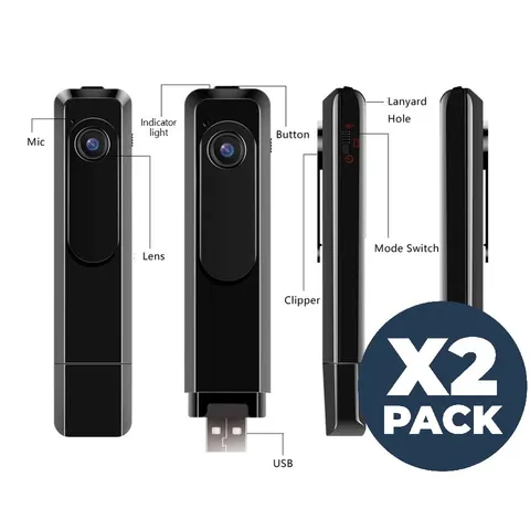 1080P Mini Body Cam Portable Wearable Clip Pocket Cam Video Recorder DVR USB PK2