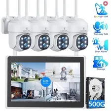 10CH HDD NVR 4MP Outdoor Wireless Security Camera System WIFI CCTV Night Vision