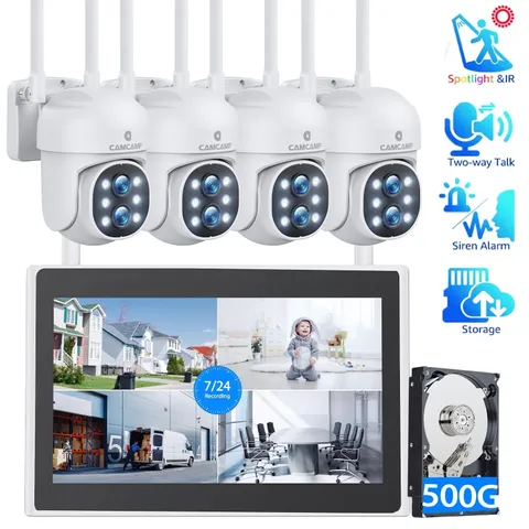 10CH HDD NVR 4MP Outdoor Wireless Security Camera System WIFI CCTV Night Vision