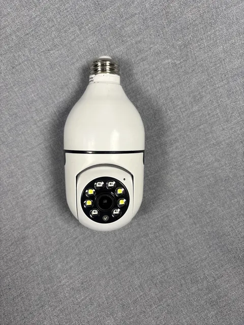 Energizer Smart WiFi Light Bulb Security Camera Pan Tilt 1080p White