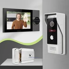 HOMSECUR 7" HD Video Doorphone Entry Intercom With Electrical Lock Night Vision