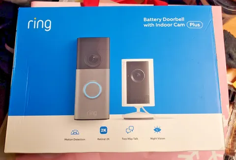 Ring Battery Doorbell 2nd Gen (newest model) Retinal 2K + Indoor Cam Plus