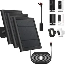 3 Pack - Solar Panel for Security Camera Spotlight Cam Plus/Pro(Battery) Stick u