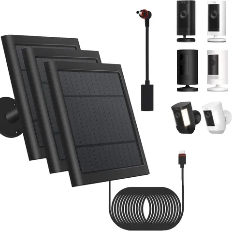 3 Pack - Solar Panel for Security Camera Spotlight Cam Plus/Pro(Battery) Stick u