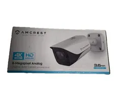 Amcrest 4K Analog Outdoor Security Camera Bullet 8MP Not an IP Camera BNC White