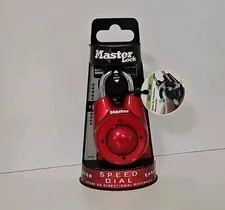 Master Lock 1500ID Speed Dial Combination Lock Red