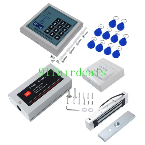 180kg/280kg RFID Door Access Control System Kit Electric Magnetic Lock