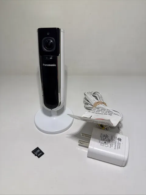 Panasonic HomeHawk KX-HNC800 Indoor HD Security Camera White 16GB SD