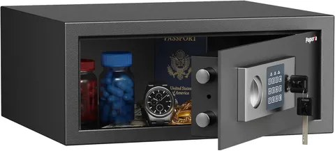 Digital Security Safe Box, 0.7 Cu Ft with Keypad & Shelf for Home/Office