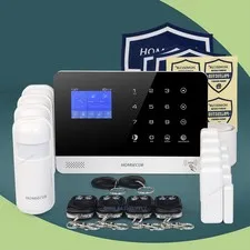 HOMSECUR Wireless WIFI 4G 2G RFID LCD Home House Alarm System