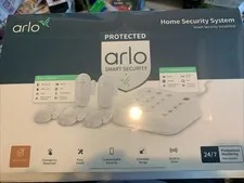 Sealed Arlo Home Security System with Wired Keypad Sensor Hub, 5 8-in-1 Sensors