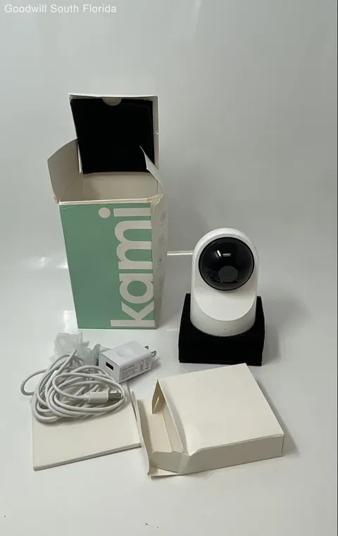 Kami White Indoor 360 Smart Home Security Camera With Box Not Tested