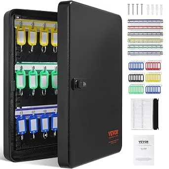 VEVOR 48-Key Cabinet, Key Safe with Combination & Key Lock, Digital Security Sto