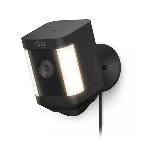 Spotlight Cam Plus, Plug-In - Smart Security Video Camera with LED Lights, 2-Way