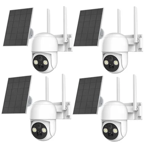 Wireless Solar Camera 4MP Outdoor Solar Battery Security Camera WiFi Smart Home