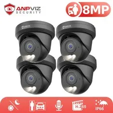 1-4X Anpviz 8MP PoE IP Color Night Vision Camera Outdoor/Indoor Metal Housing AI