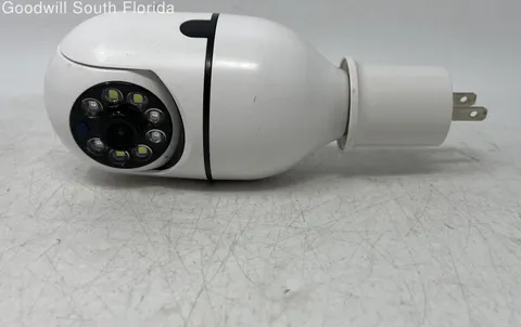 White 202210 Smart Bulb Wi-Fi Security & Surveillance Camera Untested