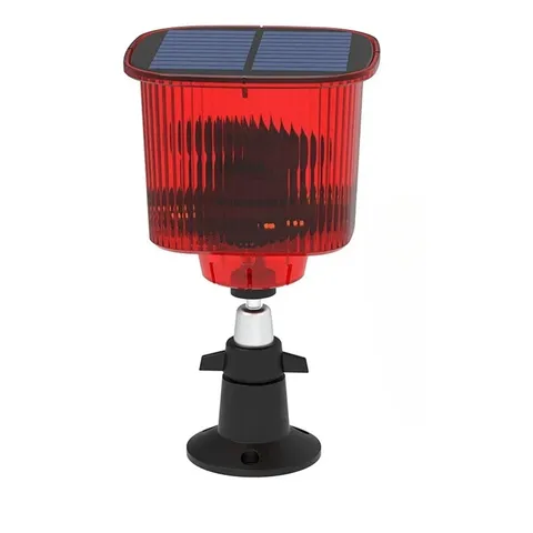 Solar Powered Alarm Light Bird Animal Repllent Motion Sensor Detector Siren7793