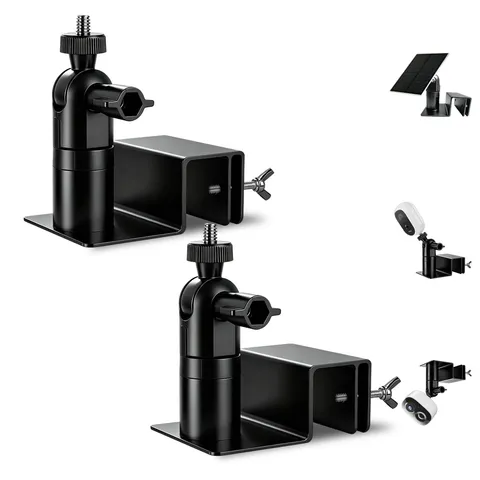 Security Camera Mount Bracket, 360° Adjustable Gutter Mount for Cameras